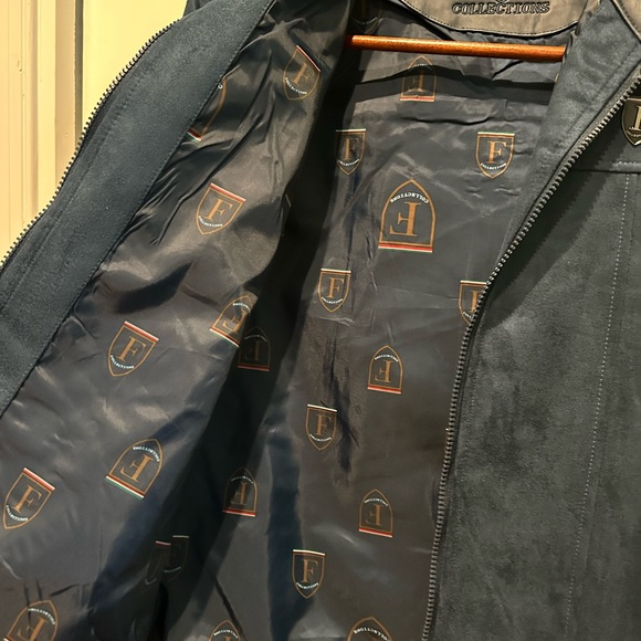 NWT Ferrari Men’s Medium F Collections Jacket Navy Blue Suede Coat Zippe… - Picture 3 of 10